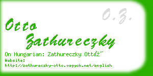 otto zathureczky business card